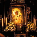 The icon of Our Lady of Czestochowa displayed in the Chapel of the Black Madonna