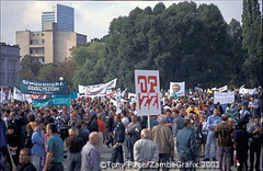 Ready for a Trade Union demonstration, Warsaw