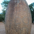 Perfect egg-shaped stone with engravings