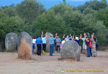 Some, like this group, still believe the Cromlech to be a religious site
