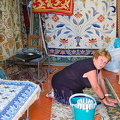 Preparing the Arraiolos carpet