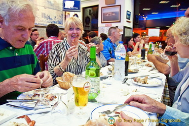 Happy diners at Farol