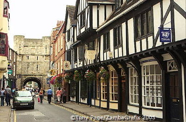 York was a strategic Viking town from 867. Street names ending with "gate" originate from the Danish word "gata