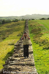 Hadrian's Wall stretches across England, here in Cumbria