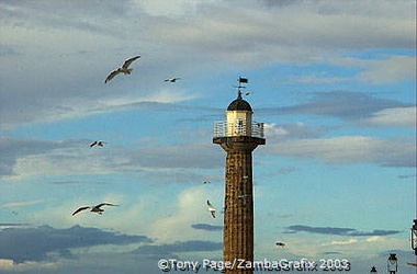 The lighthouse at the end of the pier. GBP 1.00 gets you entry to the top - Whitby, Yorkshire