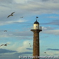 The lighthouse at the end of the pier. GBP 1.00 gets you entry to the top - Whitby, Yorkshire