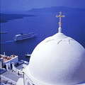 On the island of Santorini