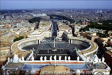 View from cupola of St Peter's Basilica, Rome