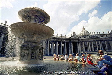 Cellini's pillars, St Peter's Square, Rome