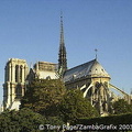 Notre Dame. The Spire, which is 90m high, was designed by Viollet-le-Duc