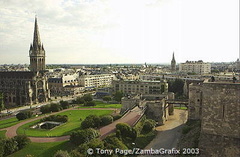 A view from the battlements over William the Conqueror's home town of Caen