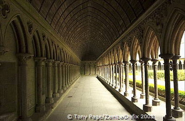 The cloisters at Mont St Michel