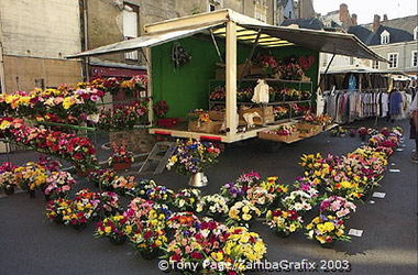 Believe it or not, these flowers were plastic (there were plenty of real flower stalls as well)!