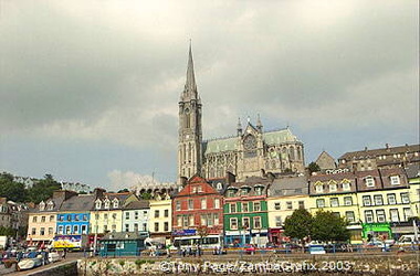 Cobh, one of the main ports from where Irish emigrants left for the USA and elsewhere