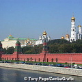 Magnificent cathedrals with their golden domes and Ivan the Great Bell Tower