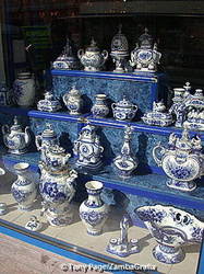Traditional blue and white ceramic ware