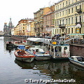 View of Church on Spilled Blood and Griboedov Canal 