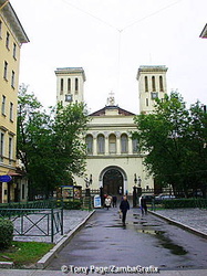 Twin-towered Lutheran Church in Nevskiy Prospekt
