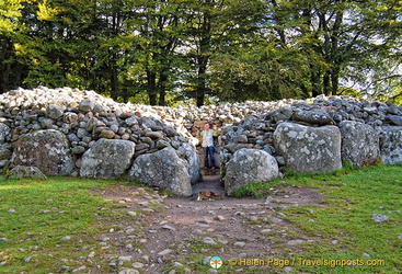 Tony checks out the North-east Cairn burial chamber
