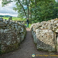 Helen checking out the Southwest cairn