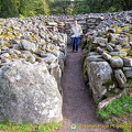 Tony in the burial chamber of the Southwest cairn