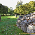 Standing stones circle the Clava Cairn