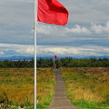 Red flag marking the Government front line