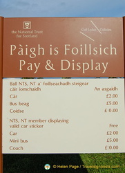Car parking fees at the Culloden Visitor Centre