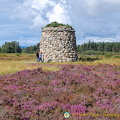 Beautiful Scottish heather add colour to the Memorial Cairn