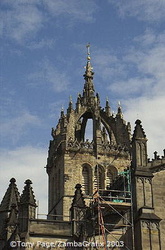 The famous crown spire of St Giles Cathedral [Edinburgh - Scotland]