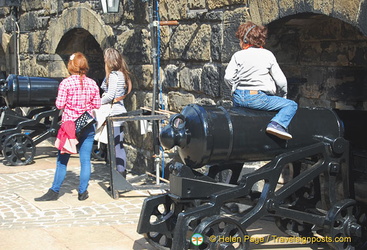 The cannons are popular attractions