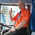 A very friendly Edinburgh sightseeing bus driver