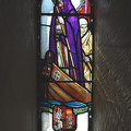 Stained glass window depicting St Columba