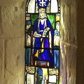 Stained glass depicting Malcolm III's queen