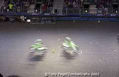 The dare devils doing their thing Motorbike dare devils performing