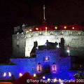 Throughout the evening the castle is lit in different colours.  Look out for the Lone Piper
