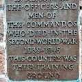 A memorial to the officers and men of The Commandos