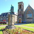 Statue of Donald Cameron Of Lochiel in front of the Church of Scotland