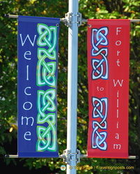 Colourful welcome flags