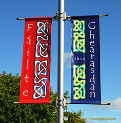 Colourful welcome flags
