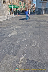Pavement map of the West Highland Way