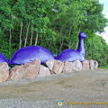 A fluorescent purple Loch Ness Monster