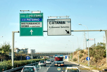 Directions for Palermo and Catania