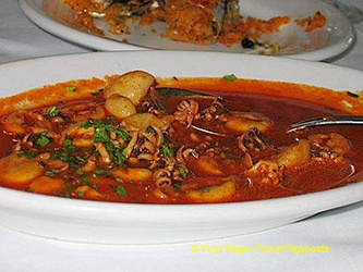 A spicy squid dish