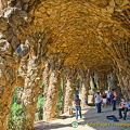 Colonnaded footpath under the roadway
