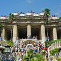 The impressive front entrance to Parc Guell