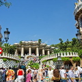 A busy entrance to Parc Güell