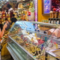 A visitor having some gelatos at La Boqueria