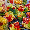 Fresh fruit salad at La Boqueria