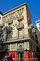 Casa Bruno Cuadros, one of the interesting buildings on Las Ramblas